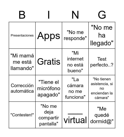 Un año! Bingo Card