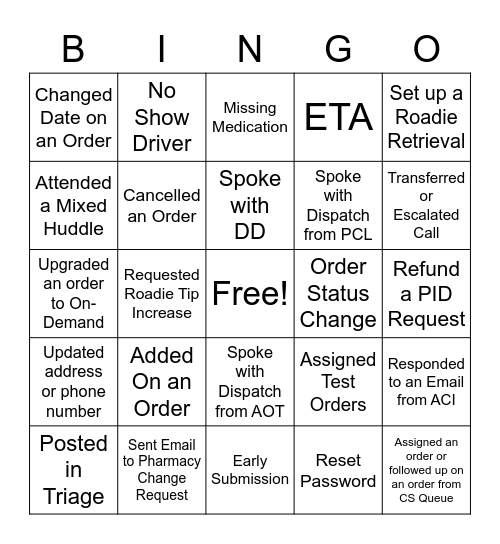 ScriptDrop Bingo Card