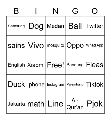 Farzana Bingo Card