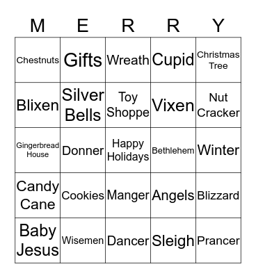Christmas Bingo Card