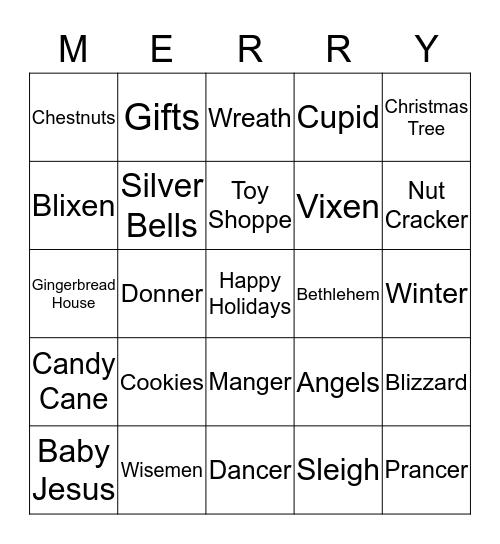 Christmas Bingo Card