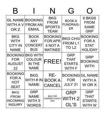 SALES Bingo Card