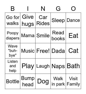 Birthday Bingo Card