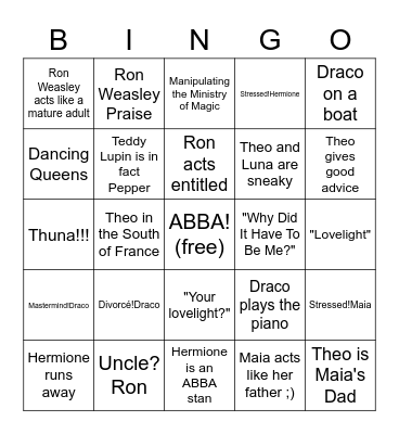 Lovelight Bingo Card