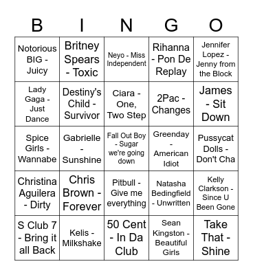 Fun Ladygals! Bingo Card