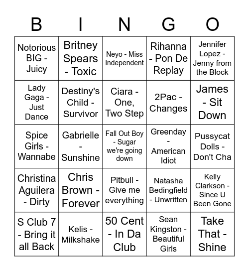 Fun Ladygals! Bingo Card