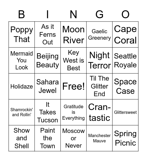 Lanie's St. Paddy's Mystery Hostess Bingo Card