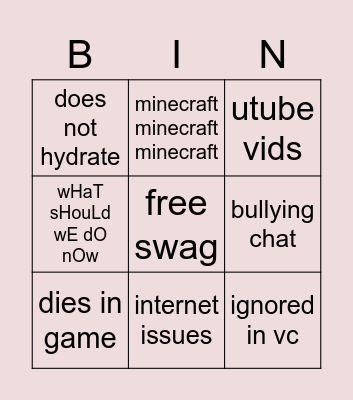 bingo bongo Bingo Card