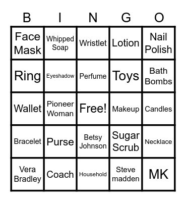 Bundle Bingo Card