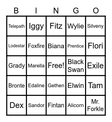 Keeper of the Lost Cities: Exile Bingo Card