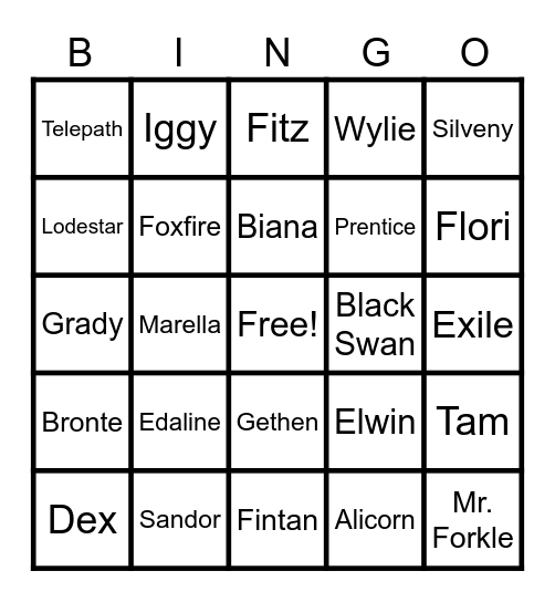 Keeper of the Lost Cities: Exile Bingo Card