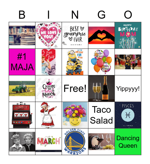 Maja/Grammy's Bday Bingo Card