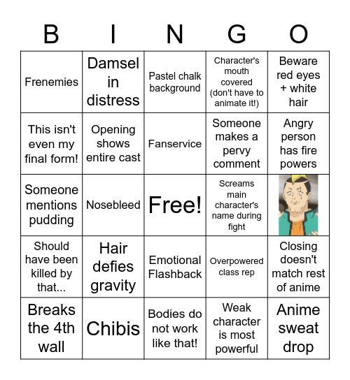 Anime Club Bingo! Bingo Card