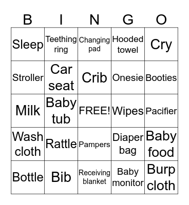 April and Taimer's Princess Baby Shower Bingo Card