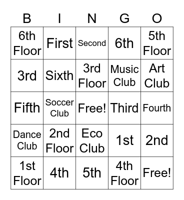 What Grade Are You In Bingo Card