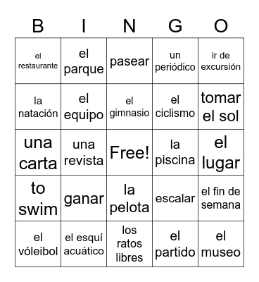 Chapter 4 Contextos Bingo Card