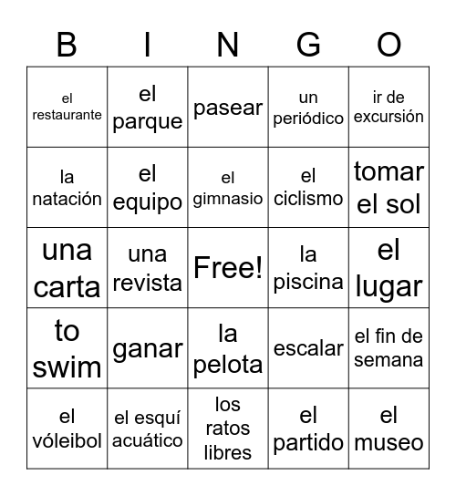 Chapter 4 Contextos Bingo Card