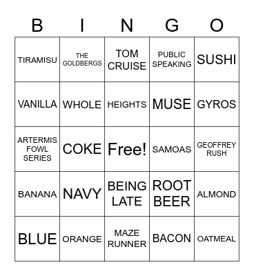 LOVE BINGO - NOLEN Bingo Card