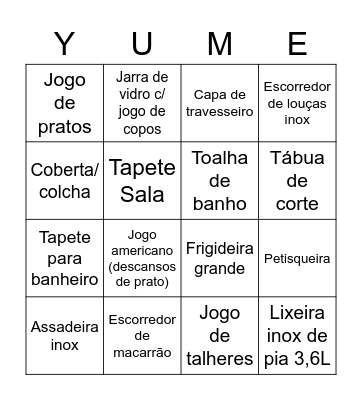 CHÁ DA AYUME Bingo Card