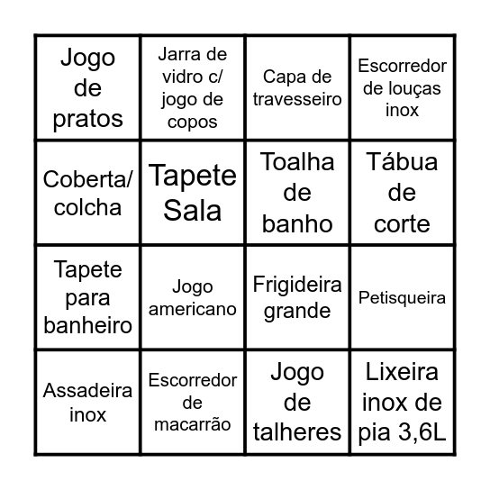 CHA DA AYUME Bingo Card