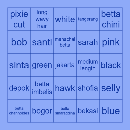 ruby's Bingo Card