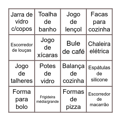 Chá da Ayume Bingo Card