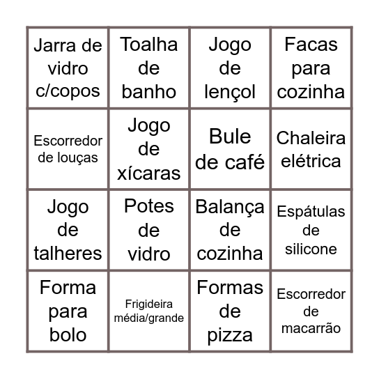 Chá da Ayume Bingo Card
