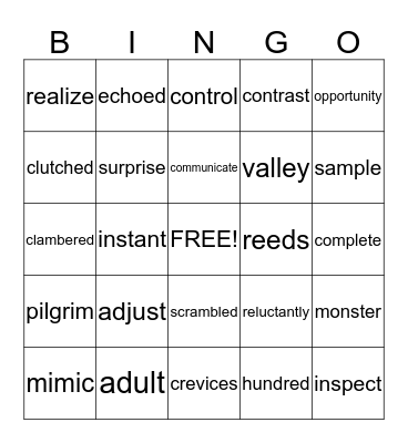 People and Animals Bingo Card