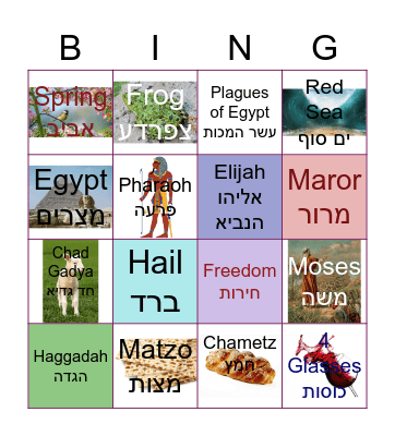 Passover 2021 Bingo Card