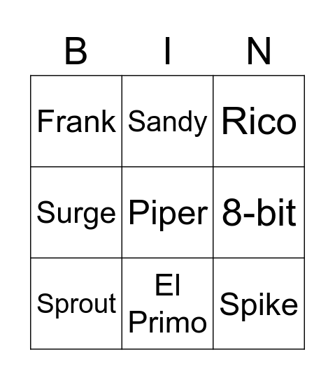 Brawl Stars Bingo Card
