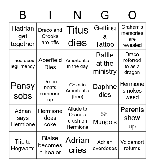 HAPPY PILLS Bingo Card