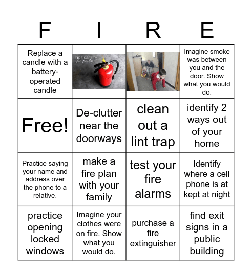 Fire Safety Bingo 212 Bingo Card