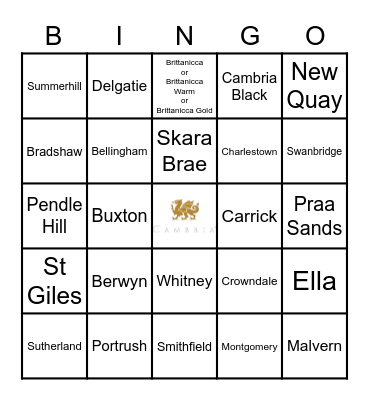 Cambria - HDIS Bingo- New Jersey Bingo Card