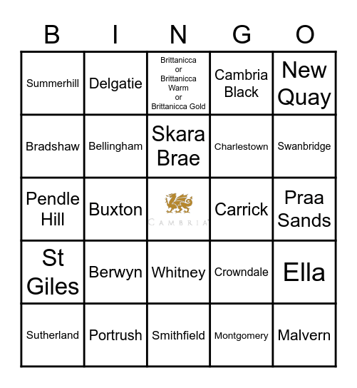 Cambria - HDIS Bingo- New Jersey Bingo Card
