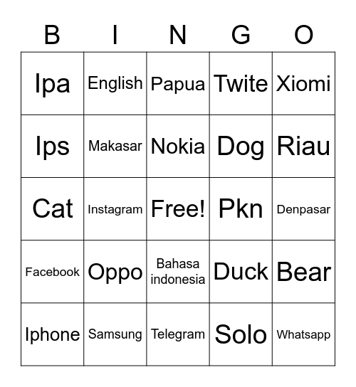 Elsa Bingo Card