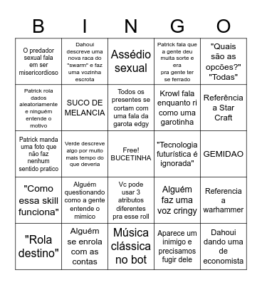 Bingo Sanidade Mental Bingo Card