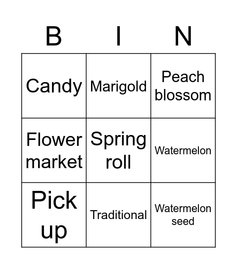 Bingo Card