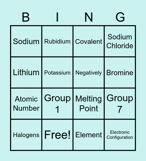 Bonding Bingo! Bingo Card