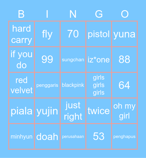 Bingo sama Doah Bingo Card