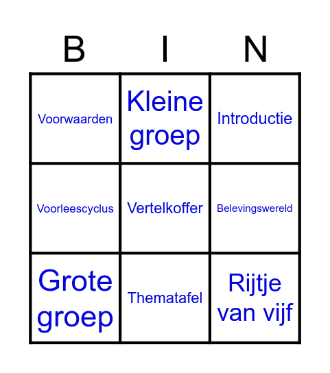 Werken met boeken 2 Bingo Card