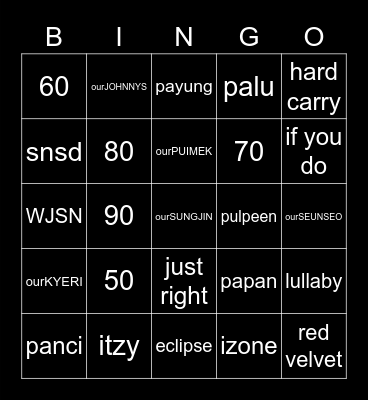 ourJIRAWAT Bingo Card