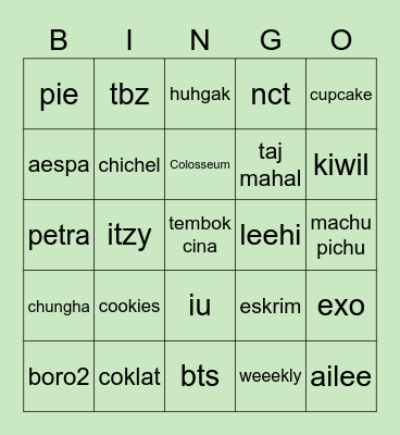 domum Bingo Card