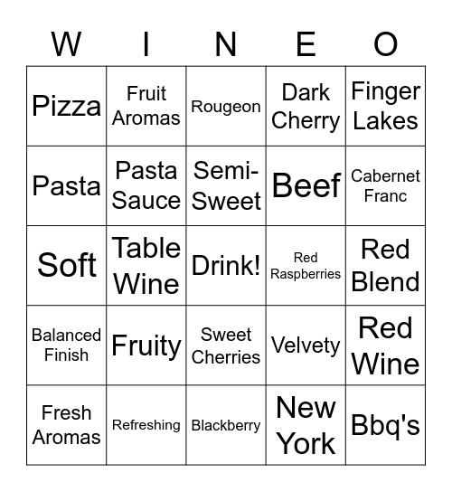 Anthony Road Tony's Red Bingo Card