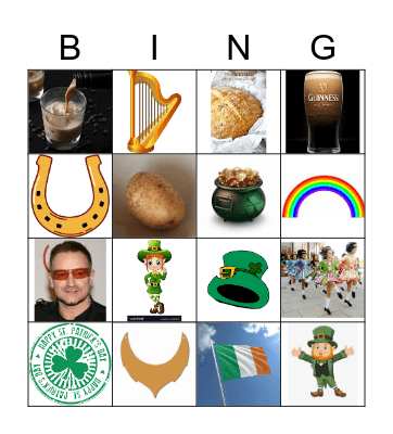 St Pats Day bingo Card