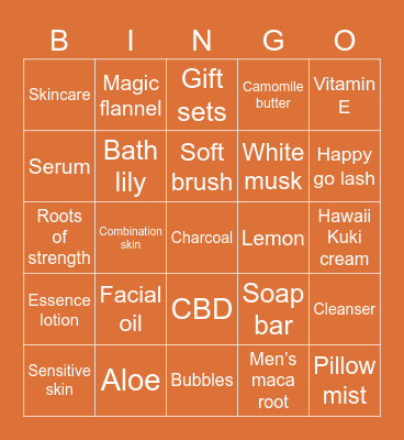 STACEY’S SKINCARE CLUB Bingo Card