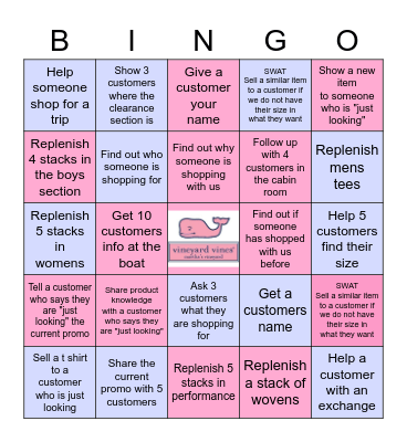 Conversion Bingo! Bingo Card