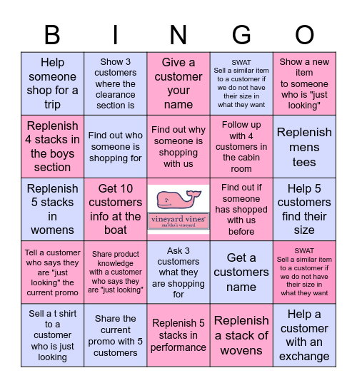 Conversion Bingo! Bingo Card