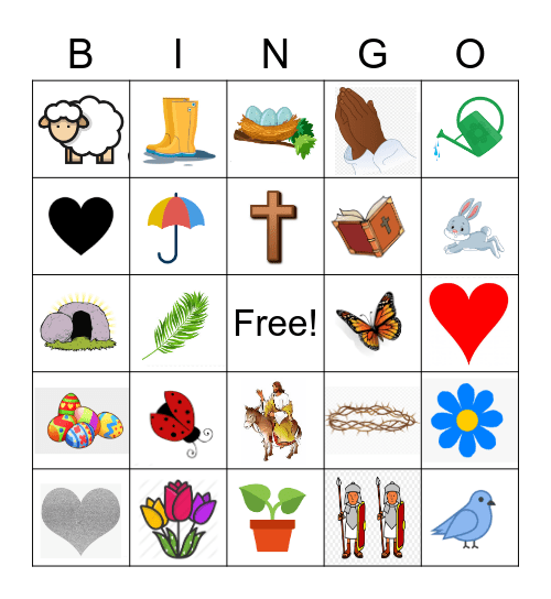 Spring & Easter Bingo Card