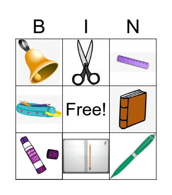 School 2 Bingo Card
