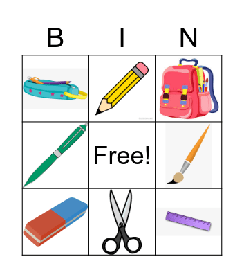School 3 Bingo Card